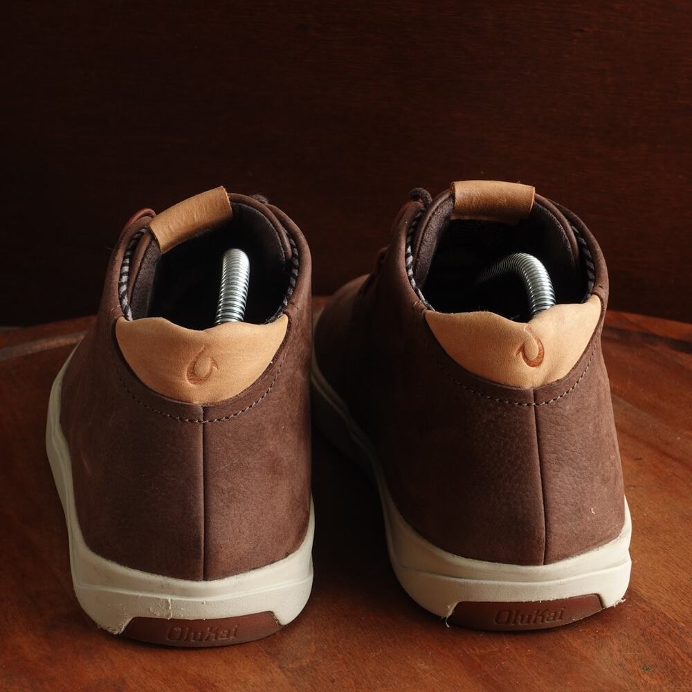OluKai Boots Mens Size 9 Brown Nana Hele Chukka Leather Comfort Casual Walking - Picture 7 of 13